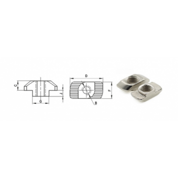 крепежи за cnc машини, крепежни елементи, Т слот гайки, Тясна ъглова връзка, имбусен болт