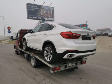 Транспорт на джип BMW X6 за регистрация в КАТ – Пътна Помощ – Towing.bg